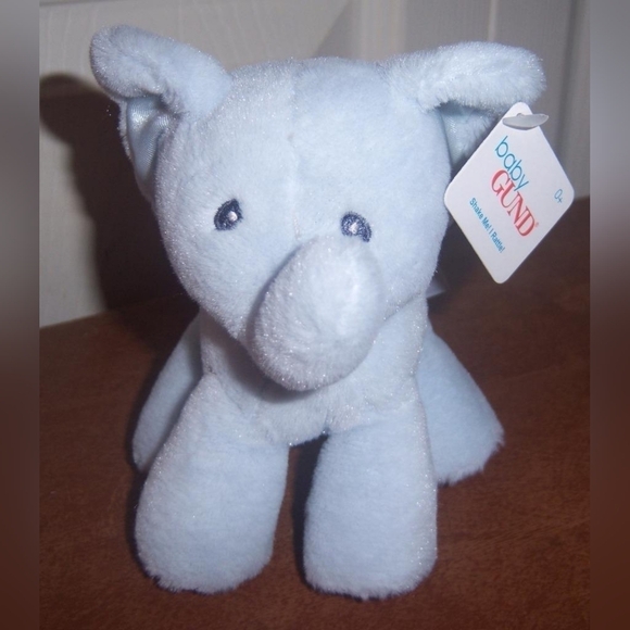 NEW Blue GUND Bubbles The Elephant Rattle - Picture 1 of 1